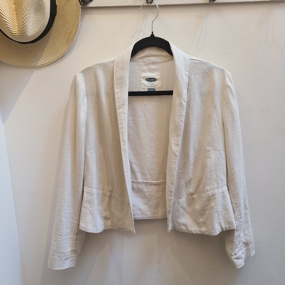 Old Navy - Linen Blend Neutral Blazer - Flax Colour  - Size S - Picture 1 of 11